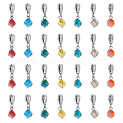 105Pcs 7 Colors Glass European Dangle Charms&nbsp;PALLOY-TAC0221