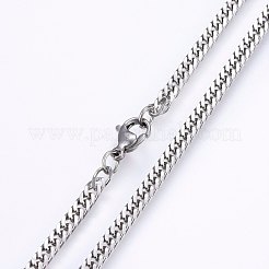 Tarnish Resistant 304 Stainless Steel Curb Chain Necklaces&nbsp;NJEW-P226-05P-03