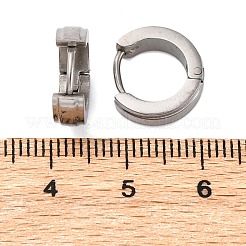 304ステンレススチール研磨効果フープピアス  ステンレス鋼色  13x4mm&nbsp;EJEW-M001-18P