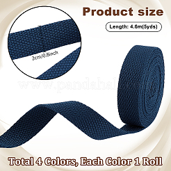 4ロール4色ポリコットンリボン  衣類用アクセサリー  ミックスカラー  3/4インチ（20mm）  約5ヤード/ロール  1ロール/色&nbsp;OCOR-PH0004-81C
