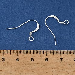 真鍮のピアスフック  鉛フリー＆カドミウムフリー＆ニッケルフリー  コイル付きフレンチフック  銀  17mm  穴：2mm  ピン：1mm&nbsp;LS-KK-H258-06C-S
