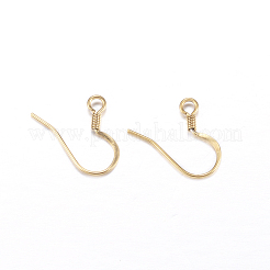 304ステンレススチールフレンチピアスフック  水平ループ付き  フラットピアスフック  ミックスカラー  14x17x2mm  穴：2mm  ピン：0.7mm&nbsp;X-STAS-N0013-15