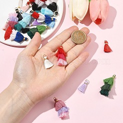 24Pcs 12 Styles Polycotton(Polyester Cotton) Tassel Pendant Decorations&nbsp;FIND-YW0012-77