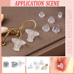 50Pcs Brass Ear Nuts&nbsp;KK-WR0001-78P