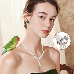 8Pcs 2 Colors Brass Micro Pave Clear Cubic Zirconia Fold Over Clasps&nbsp;FIND-PH0021-17