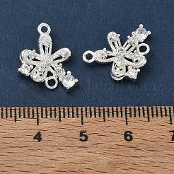 Brass Pave Clear Cubic Zirconia Connector Charms&nbsp;CU-CBAB0CF-02S