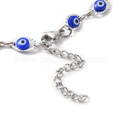 Evil Eye Plastic Link Chain Necklace&nbsp;NJEW-H169-03P-02