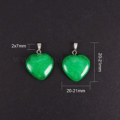 Heart Natural Gemstone Pendant Sets&nbsp;G-PH0026-05