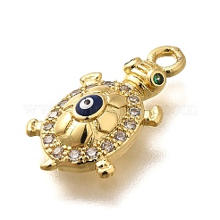 Brass Micro Pave Cubic Zirconia Pendants&nbsp;KK-U055-07G-01