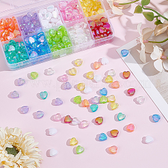 350Pcs 10 Colors Eco-Friendly Transparent Acrylic Beads&nbsp;OACR-ME0001-08