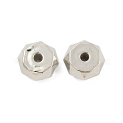 Ccbプラスチックスペーサービーズ  多面カット  ロンデル  プラチナ  7.5x3.5mm  穴：1.6mm&nbsp;CCB-L014-16P