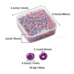 55.5g 3 スタイルベーキングペイントガラスラウンドシードビーズ  ハロウィン用  ミックスカラー  3~3.5x2~3mm  穴：1~1.2mm  18.5g /スタイル&nbsp;SEED-YW0002-28