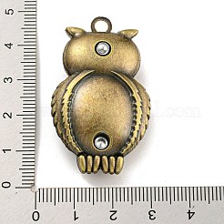 合金のチベット風チャーム  フクロウ  カドミウムフリー＆鉛フリー  アンティークブロンズ  43x26x11mm  穴：3.5mm&nbsp;FIND-C052-17AB
