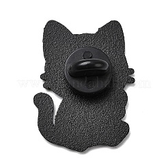 Cat with Fish Enamel Pins&nbsp;JEWB-I055-05EB-06
