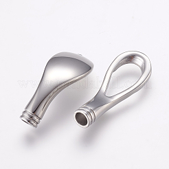 変色しない304ステンレススチール製マグネット留め具  滑らかな表面  ステンレス鋼色  42x15x8mm  穴：5mm&nbsp;X-STAS-L189-10P