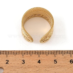 真鍮製の幅広バンドカフ、オープンリング  ゴールドカラー  14.5mm  usサイズ7 1/4(17.5mm)&nbsp;KK-CBA8D1E-04G
