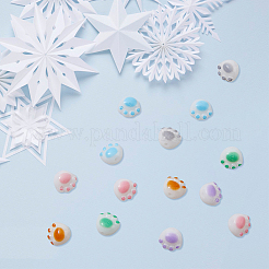 60Pcs 6 Colors Opaque Acrylic Beads&nbsp;SACR-DC0001-05