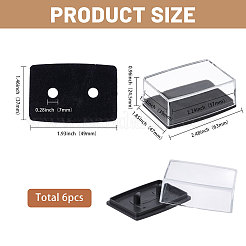 Transparent PS Plastic Cufflink Packaging Boxes&nbsp;CON-WH0110-023