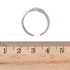 女性用304ステンレススチールオープンカフリング  スター  ステンレス鋼色  15.5mm  調整可能&nbsp;RJEW-A079-07A-P