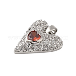 Rack Plating Brass & Cubic Zirconia Pendants&nbsp;KK-S372-14P