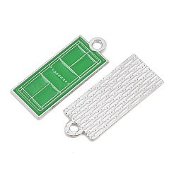 合金エナメルチャーム  カドミウムフリー＆鉛フリー  スポーツテーマ  プラチナ  35.5x15x1mm  穴：2.5mm&nbsp;FIND-I065-01I-P