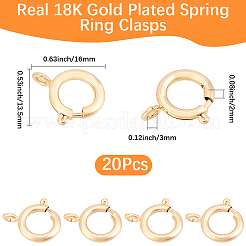 20Pcs Brass Spring Ring Clasps&nbsp;KK-BBC0025-74