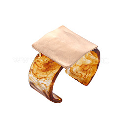Rectangle Alloy Resin Cuff Bangles for Women&nbsp;FS-WGE3788-01