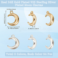 48Pcs 2 Colors Brass Charms&nbsp;KK-BBC0016-55