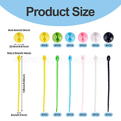 12Pcs PVC Plastic Cable Cord Organizer&nbsp;AJEW-TA0002-50