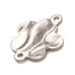 304 Stainless Steel Textured Links Connector Charms&nbsp;STAS-K302-02G-P