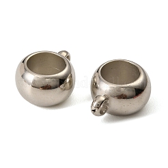 Ccb プラスチック チューブ ベイル  ラウンド  プラチナ  18x9x14mm  穴：1.8mm  内径：8.5mm&nbsp;CCB-C002-01E-P
