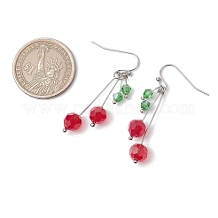 Cherry Glass Dangle Earrings&nbsp;EJEW-JE06345