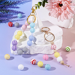 Round Food Grade Eco-Friendly Silicone Focal Beads&nbsp;SIL-TA0001-90