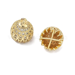 Brass Micro Pave Cubic Zirconia Charns&nbsp;KK-Z143-03G-02