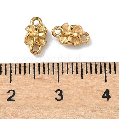 304ステンレススチールリンク  風車コネクタチャーム  イオンプレーティング（ip）  18KGP本金メッキ  8.5x5x2.5mm  穴：1mm&nbsp;STAS-D211-12F-G
