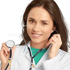 20Pcs 10 Styles Cat Alloy Enamel Stethoscope Pendant Decorations&nbsp;HJEW-GA00056