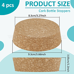 コルクボトルストッパー  ワインアクセサリー  フラットラウンド  バリーウッド  83~93x25mm&nbsp;FIND-WH0139-803A