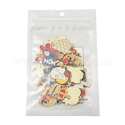 24Pcs 12 Styles Mother's Day Theme Alloy Enamel Pendants&nbsp;ENAM-FS0002-77