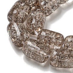 Transparent Crackle Glass Beads Strands&nbsp;GLAA-NH0001-04E