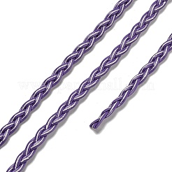 3 プライ pu レザー編組コード  フラット  暗紫色  5x1.5mm  約107.17ヤード（98m）/バンドル&nbsp;OCOR-Q059-01K