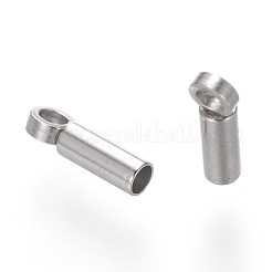 Tarnish Resistant 201 Stainless Steel Cord Ends&nbsp;LS-STAS-P118-07