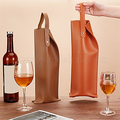2Pcs 2 Colors PU Leather Wine Bottle Cover&nbsp;AJEW-GA0007-71