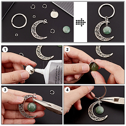 DIY Crescent Moon Keychain Making Kit&nbsp;DIY-PH0006-44