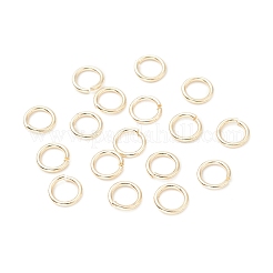 真鍮製オープンタイプ丸カン  ラウンド  長持ちメッキ  カドミウムフリー＆鉛フリー  14KGP本金メッキ  7x1mm  18ゲージ  内径：5mm&nbsp;KK-WH0060-01E-G