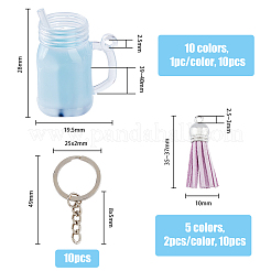 DIY Imitation Bubble Tea Charm Keychain Making Kit&nbsp;DIY-FH0005-20