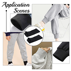 Polyester Elastic Fiber Ribbing Fabric for Cuffs Waistbands Neckline Collar Trim&nbsp;SENE-WH0003-20B