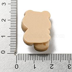 コーヒーをテーマにした樹脂デコデンカボション  飲み物を持った漫画のクマ  24x18x10.5mm&nbsp;CRES-I029-03A
