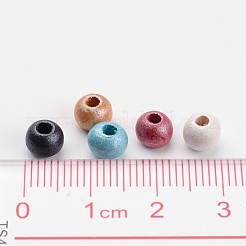 Round Natural Wood Beads&nbsp;X-WOOD-Q017-6mm-M-LF