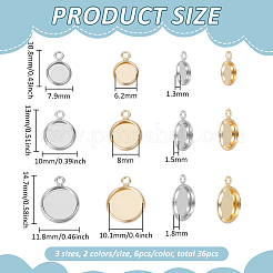 Brass Pendant Cabochon Settings&nbsp;KK-BC0015-26