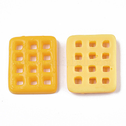 オペーク樹脂カボション  模造食品  クッキー  オレンジ  26x22.5x5mm&nbsp;X-CRES-N022-65B